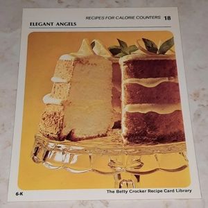 The Betty Crocker Recipe Card Library REPLACEMENT CALORIE COUNTER CARD 1971